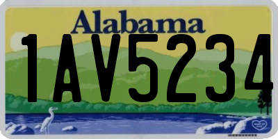 AL license plate 1AV5234