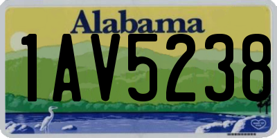 AL license plate 1AV5238
