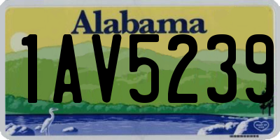 AL license plate 1AV5239