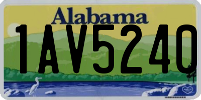 AL license plate 1AV5240