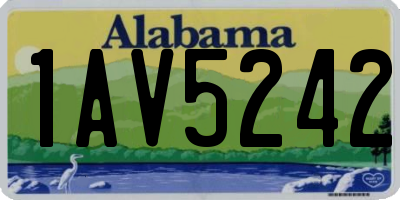 AL license plate 1AV5242