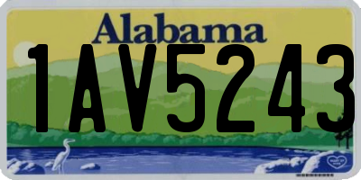 AL license plate 1AV5243