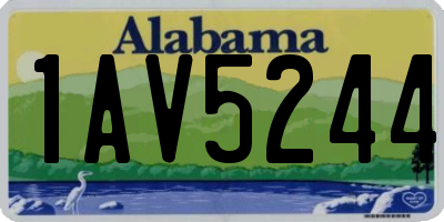 AL license plate 1AV5244