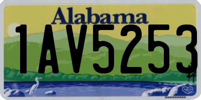 AL license plate 1AV5253