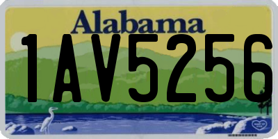 AL license plate 1AV5256