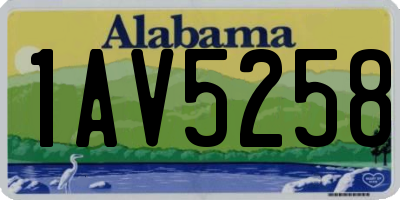 AL license plate 1AV5258