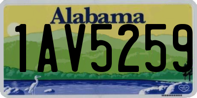 AL license plate 1AV5259