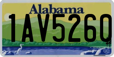 AL license plate 1AV5260