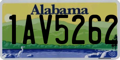 AL license plate 1AV5262
