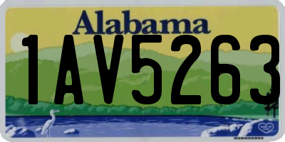 AL license plate 1AV5263