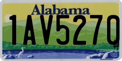AL license plate 1AV5270