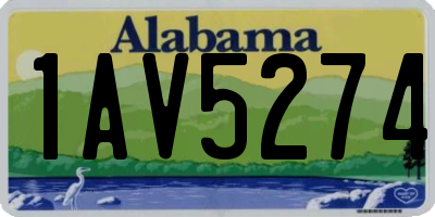 AL license plate 1AV5274