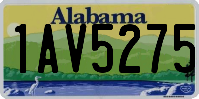 AL license plate 1AV5275
