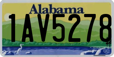 AL license plate 1AV5278