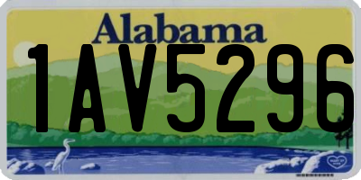 AL license plate 1AV5296