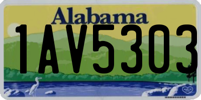 AL license plate 1AV5303