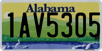 AL license plate 1AV5305