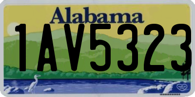 AL license plate 1AV5323