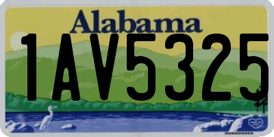 AL license plate 1AV5325