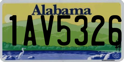 AL license plate 1AV5326