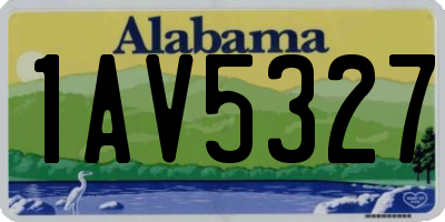 AL license plate 1AV5327
