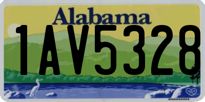 AL license plate 1AV5328