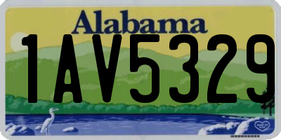 AL license plate 1AV5329