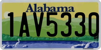 AL license plate 1AV5330