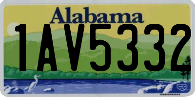 AL license plate 1AV5332