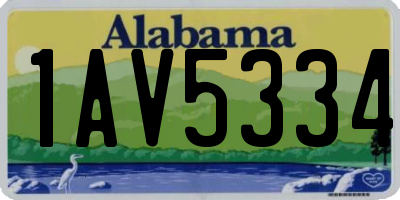 AL license plate 1AV5334
