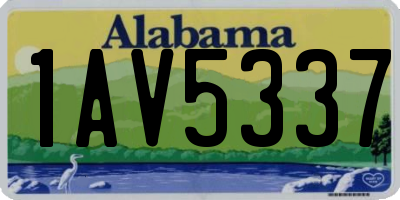 AL license plate 1AV5337