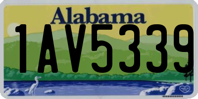 AL license plate 1AV5339