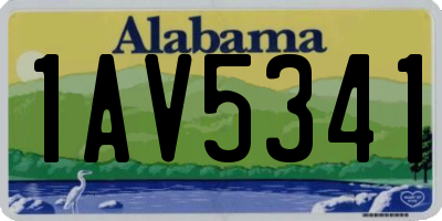 AL license plate 1AV5341
