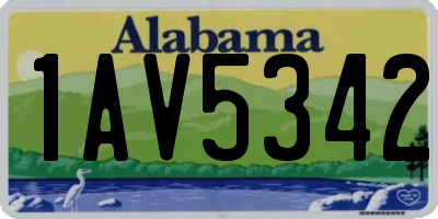 AL license plate 1AV5342