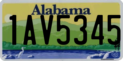 AL license plate 1AV5345