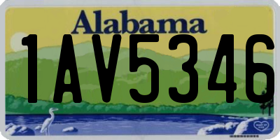 AL license plate 1AV5346