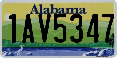 AL license plate 1AV5347