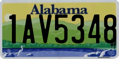 AL license plate 1AV5348