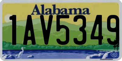 AL license plate 1AV5349