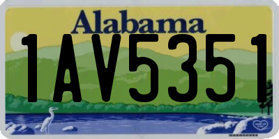 AL license plate 1AV5351