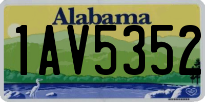 AL license plate 1AV5352