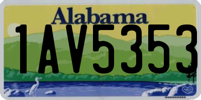 AL license plate 1AV5353