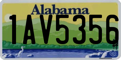 AL license plate 1AV5356
