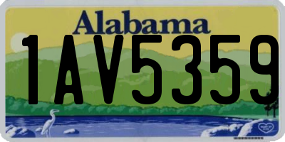 AL license plate 1AV5359