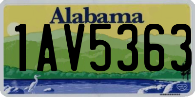 AL license plate 1AV5363