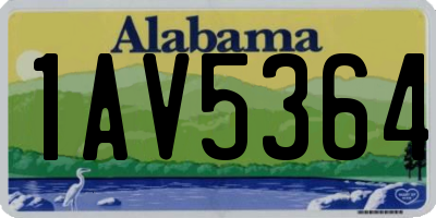 AL license plate 1AV5364