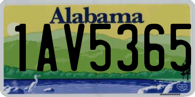 AL license plate 1AV5365