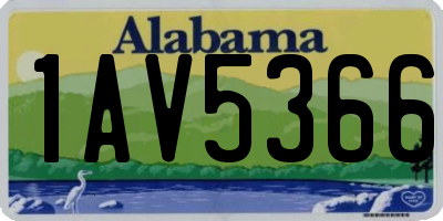 AL license plate 1AV5366