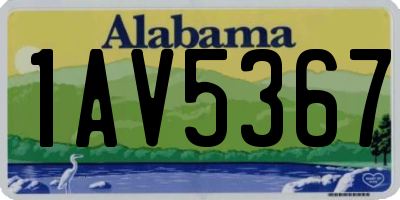 AL license plate 1AV5367