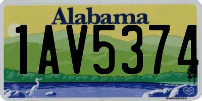 AL license plate 1AV5374